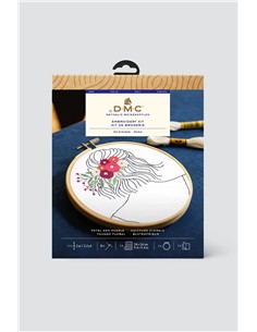 KIT BORDADO DMC TOCADO FLORAL