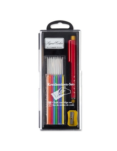 SET MINAS DE TIZA BOLIGRAFO+MINAS+SACAPUNTAS