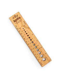 REGLA MADERA MEDIDOR AGUJAS